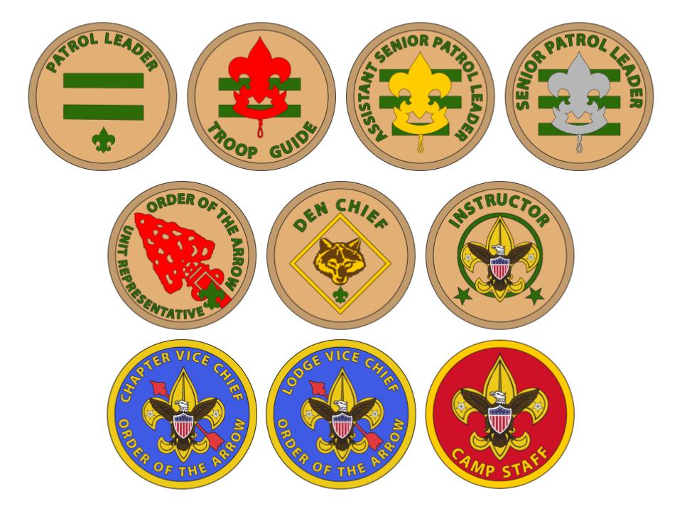 BSA Position Emblems Pack